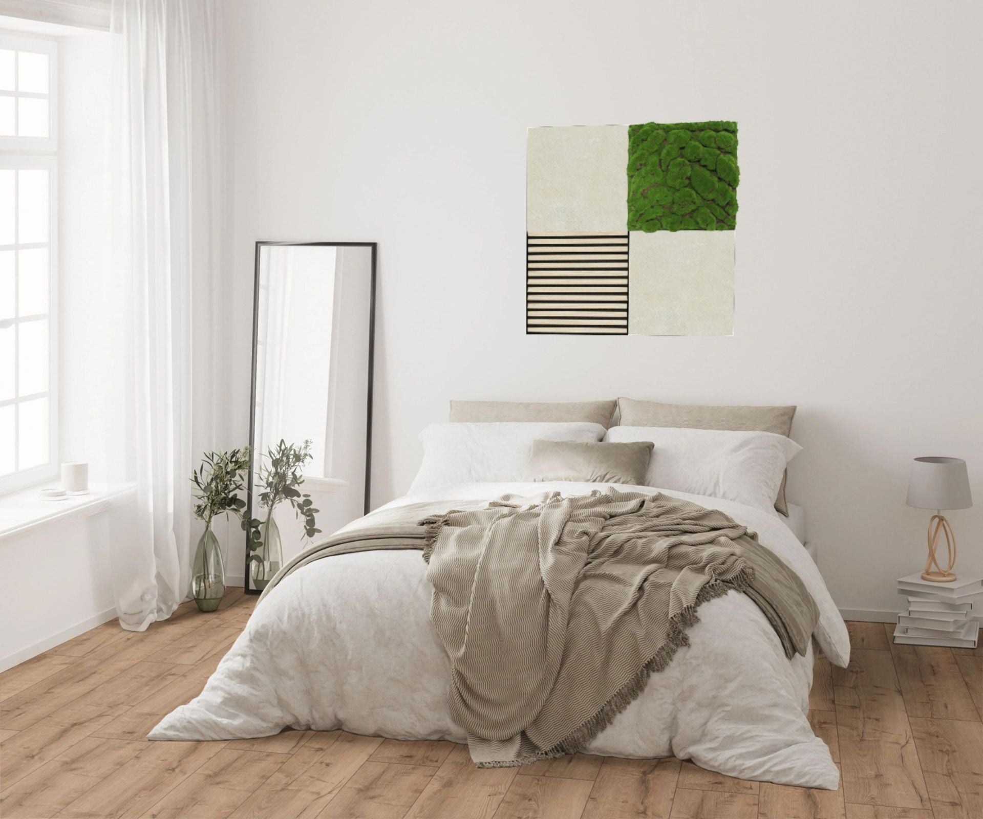 Wandpaneel Jangal Modular Wall - Stone Panel - Ivory Sandstone - 52 x 52 cm