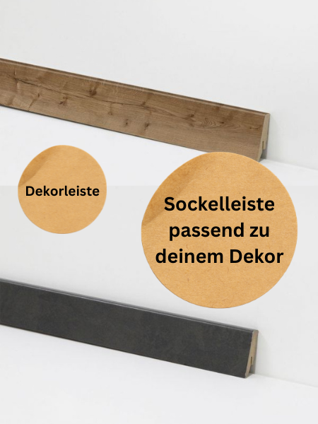 Sockelleiste - Dekorleiste - 58mm - Sockelleiste passgenau zu deinem Bodenbelag
