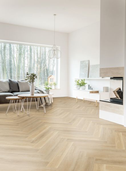 MUSTER - Click-Vinyl CHECK One 2074H Prenzlau Eiche Herringbone inkl. Trittschall Premium (KOSTENLOS)