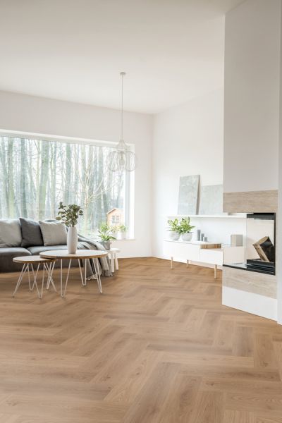 MUSTER - Vinylboden Herringbone  - Altenwald Eiche - Klick-Vinyl 5,5mm - inkl. Trittschall - Premium (KOSTENLOS)