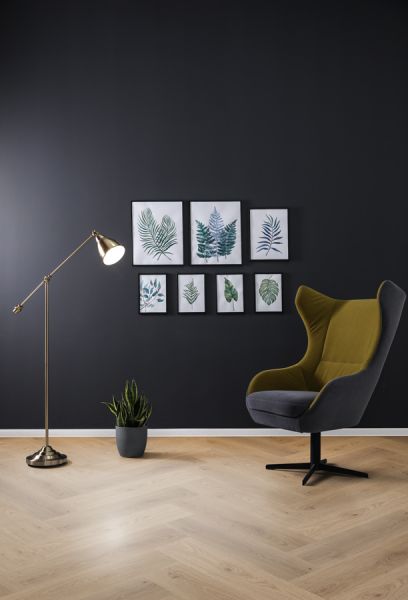 MUSTER - Click-Vinyl CHECK One 2077H Altenwald Eiche Herringbone inkl. Trittschall Premium (KOSTENLOS)