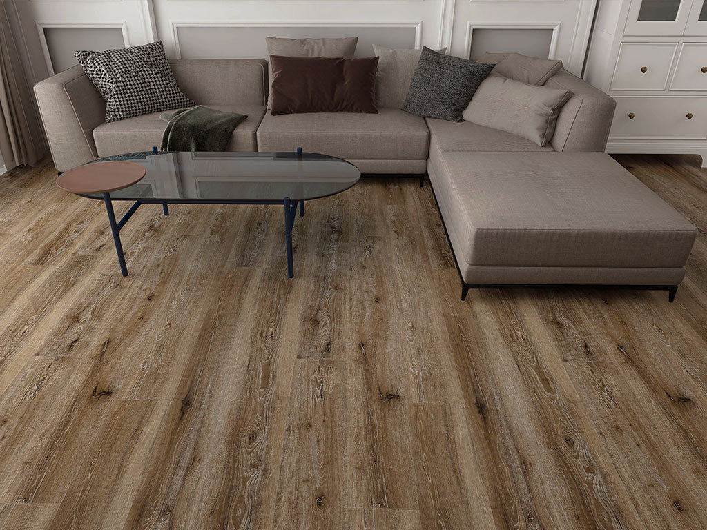 Click-Vinyl CHECK One 2431 Büren Eiche Diele inkl. Trittschall Basic