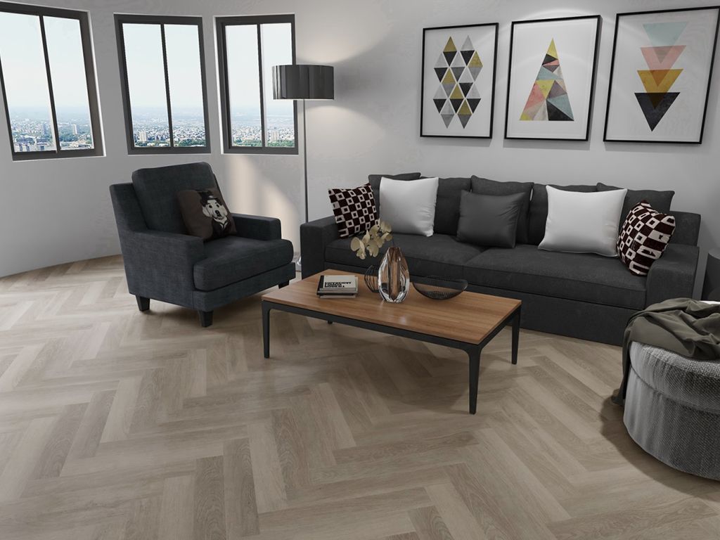 Click-Vinyl - Marseille Eiche - inkl. Trittschall - Premium Fischgräte