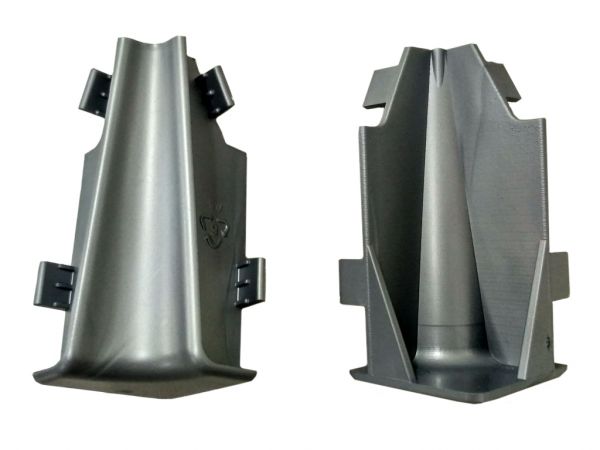 Innenecke - SILBERGRAU - 58mm - 2er Pack