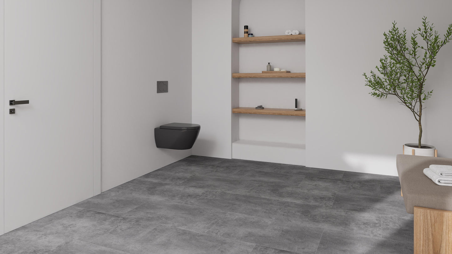 Vinylboden - Mettingen Beton - Klick-Vinyl 5,0mm - inkl. Trittschall - XL Fliese Standard