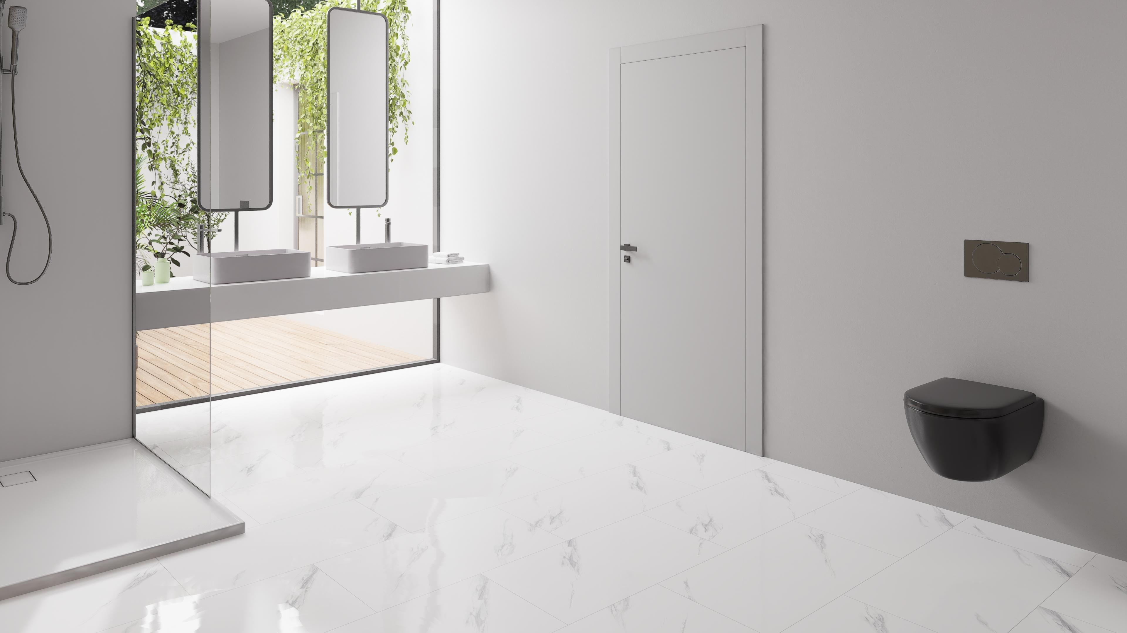 Click-Vinyl CHECK One 2157 Alsberg Marmor Hochglanz-Fliese XL inkl. Trittschall Standard