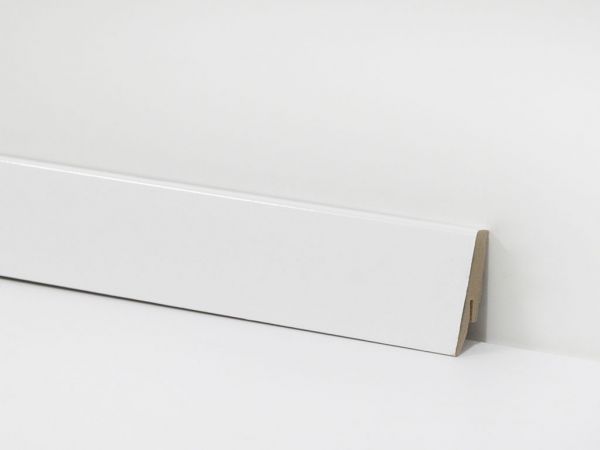 Sockelleiste - WEISS Glanz - 58mm